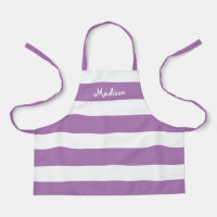 Enfants mignons violet et blanc rayé personnalisé