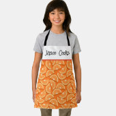 Tablier Enfants motifs au citron jaune orange customisé (Insitu)