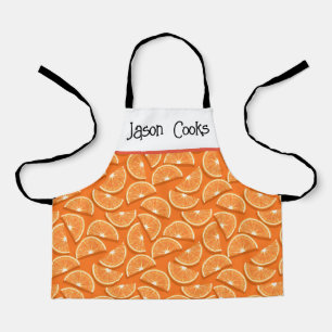 Tablier Enfants motifs au citron jaune orange customisé