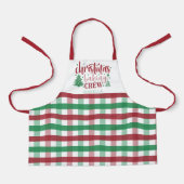 Tablier Enfants Noël Cuisinière Nom de l'équipage Plaid Co (Recto)