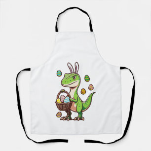 Tablier Enfants Pâques Dinosaure Trex Œuf Chasse Garçons E