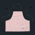 Tablier Enfants Personnalisé Fille Rose Monogramme Nom mig<br><div class="desc">Enfants Moderne Simple Monogrammé rose et blanc avec élégant Argent élégant moderne tablier. Cet tablier peut être customisé pour inclure vos initiales et prénom et nom de famille et est un anniversaire parfait, baby shower, mariage, douche nuptiale, anniversaire, jour de la mère, ou cadeau de fête de bachelorette. Veuillez contacter...</div>