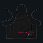 Tablier Enfants Personnalisé Noir Hot rose Nom Monogramme<br><div class="desc">Enfants Moderne Simple Monogrammé Noir et tendance Hot Rose avec élégant élégant élégant Apron moderne. Cet tablier peut être customisé pour inclure vos initiales et prénom et nom de famille et est un anniversaire parfait, baby shower, mariage, douche nuptiale, anniversaire, jour de la mère, ou cadeau de fête de bachelorette....</div>