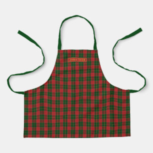 Tablier Enfants personnalisés écossais Noël Tartan Plaid