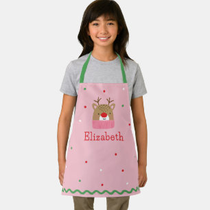 Tablier Enfants personnalisés Festive Reindeer Noël
