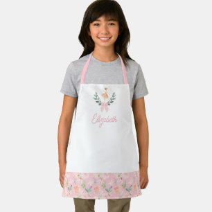 Tablier Enfants personnalisés Pink Bow Ballerina School Ap