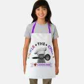 Tablier Enfants 'Tickle Chef' Funny Chat Purple (Insitu)