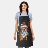 Tablier English Bulldog Reindeer Funny Christmas Essential (Porté)