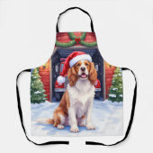 Tablier English Springer Spaniel Fire Station Santa (Recto)