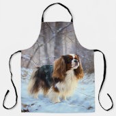 Tablier English Toy Spaniel Laisser Neige Noël (Recto)