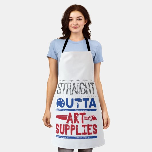 Tablier Enseignant d'art droit dehors fournitures d'art (Porté)