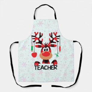 Tablier Enseignant de Noël Buffalo Plaid
