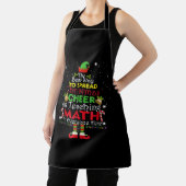Tablier Enseignant Math Noël Chemise Elfe Noël Cheval (Insitu)