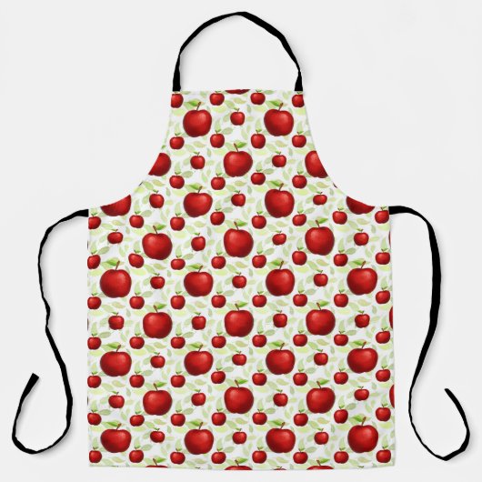 Tablier Enseignant Pommes Arbre Motif Enseignant d'art pré (Recto)
