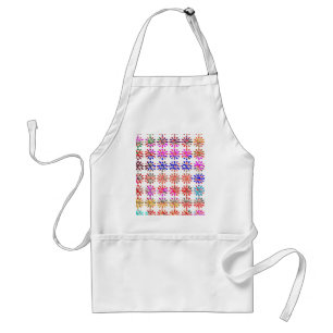 Tablier Ensemble artistique de fleurs CHACUN peint UNIQUEM