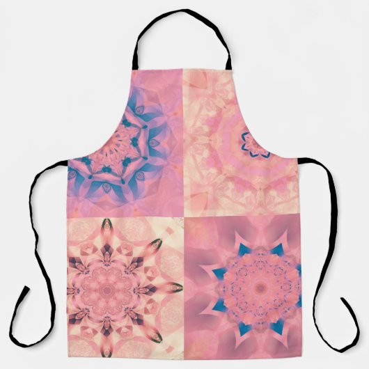 Tablier Ensemble de fractales pastel abstraites avec kaléi (Recto)
