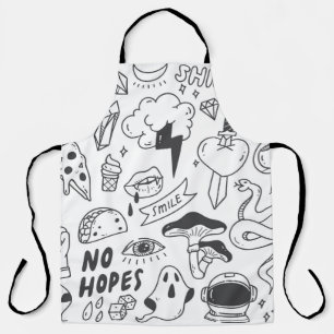 Tablier Ensemble de mignons gribouillis