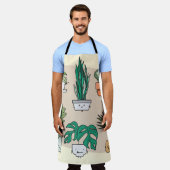 Tablier Ensemble de plantes de maison mignons dans des pot (Porté)