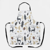 Tablier Ensemble de vœux joyeux de cerfs de Noël (Recto)