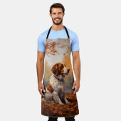 Tablier Épanouissement de Brittany Spaniel dans les feuill (Porté)