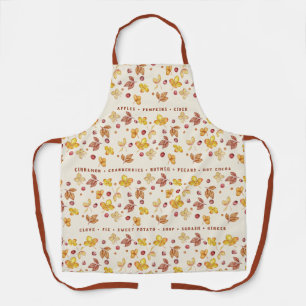 Tablier Épices de cuisson automnales et florales 