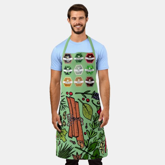 Tablier Épices de Sage Baking Apron (Porté)