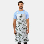 Tablier Épouse blanche gothique ou meurt Mariage crâne flo (Porté)