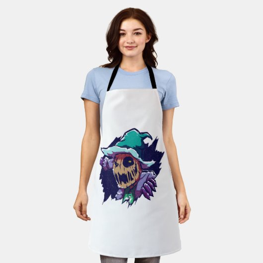 Tablier Épouvantail d'Halloween (Porté)