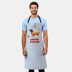 Tablier Équipage de BBQ de teckel personnalisé Drôle de ch