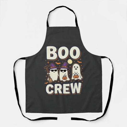 Tablier Équipe Boo fantômes de Halloween Conception vector (Recto)