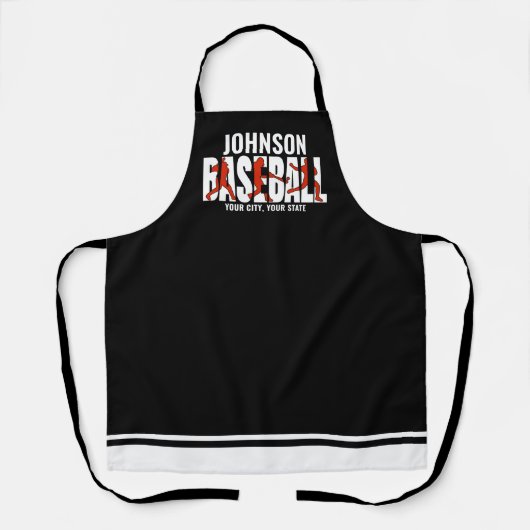 Tablier Équipe de baseball AJOUTER NOM Champion Joueur de  (Recto)