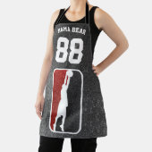 Tablier Équipe de basket-ball de Parties scintillant rouge (Insitu)