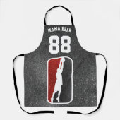 Tablier Équipe de basket-ball de Parties scintillant rouge (Recto)