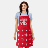 Tablier Équipe de biscuits au gingembre de Noël rose Cuisi (Porté)