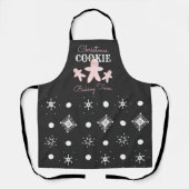 Tablier Équipe de biscuits au gingembre de Noël rose pour  (Recto)
