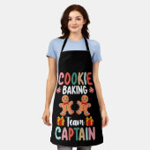 Tablier Équipe de cuisson des cookies Capitaine Famille No (Porté)