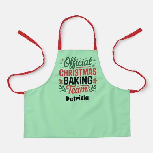 Tablier Équipe de cuisson des cookies officiels ajouter le (Recto)