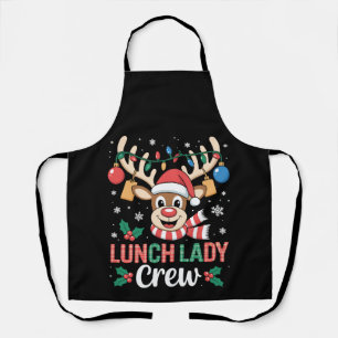 Tablier Équipe de la dame du déjeuner Noël Renne Xmas Lumi