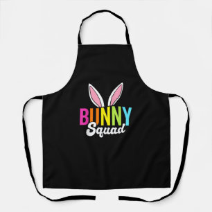 Tablier Équipe de lapin, assortis oreilles de lapin de Pâq
