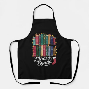 Tablier Équipe de lecture de la bibliothèque de Noël amour