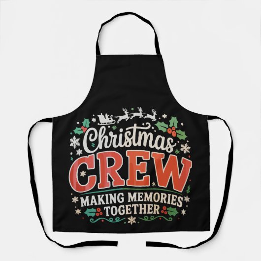 Tablier Équipe de Noël créant des souvenirs ensemble en fa (Recto)