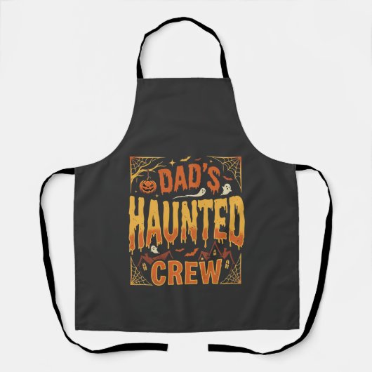 Tablier Équipe de papa Halloween ensorcelée (Recto)