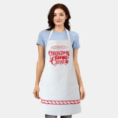 Tablier Équipe de pâtisserie de Noël personnalisée Rouge e (Porté)