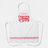 Tablier Équipe de pâtisserie de Noël personnalisée Rouge e (Recto)