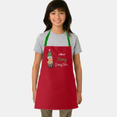 Tablier Équipe de pâtisserie de vacances Cute Gnome Rouge  (Insitu)