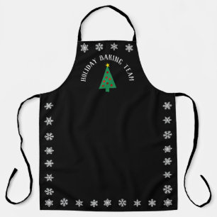 Tablier Équipe de pâtisserie de vacances l sapin de Noël l