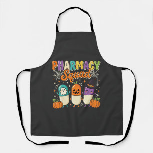 Tablier Équipe de pharmacie Halloween Ghost Pills Design_1