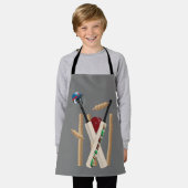 Tablier Équipement de cricket Bats Ball, Enfants Full Prin (Porté)