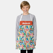 Tablier Eric Carle | Lettres Motifs alphabétiques (Porté)