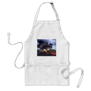 Tablier Éruption du volcan sur la montagne Zazzle HEART Ap